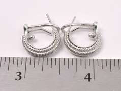 Beautiful Hoop Earrings In Sterling Silver