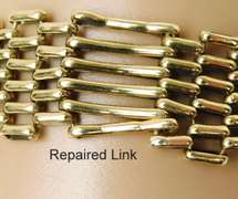 Antique 9CT Gold English Padlock Gate Link Bracelet