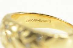 14K Yellow Gold 0.22 Ctw Diamond Woven Braid Statement Band Ring