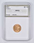 1861 $2.50 Liberty Head Gold Quarter Eagle