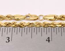 Charming Rope Chain Necklace in 14K Gold
