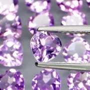Dazzling 10.41ct heart cut real Bolivian Amethyst set