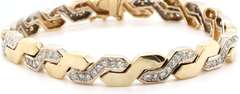 1.25ctw Diamond Zigzag S Link Bracelet in 18KT