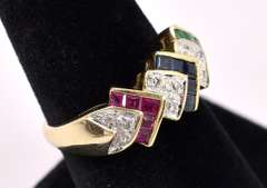 Colorful 14K Gold Ring