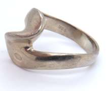 Vintage 925 Sterling Silver Crossover Ring