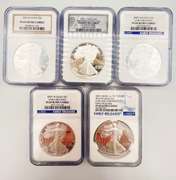 5 certified proof silver dollar, pf69
