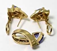 Exquisite Tanzanite and Diamond 14K Suite