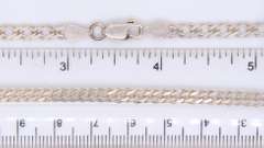 Vintage Italian 925 Sterling Silver Curb Link Chain Necklace