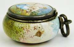 C. 1875 Austrian Sterling Enamel Vinaigrette