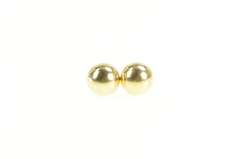 14K Yellow Gold 7.8mm Round Domed Classic Sphere Stud Earrings