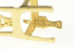 14K Yellow Gold 3D Ornate Dining Chair Seat Furniture Charm/Pendant