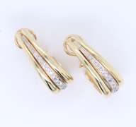 What a Beautiful Pieace! Single Cut Diamond J Hoop Earrings