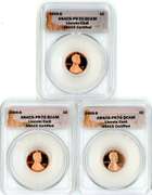 3 Different Lincoln Memorial Cents in ANACS PR70 DCAM