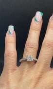 PLATINUM PRINCESS CUT DIAMOND PAVÉ ENGAGEMENT