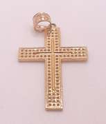 14kt Solid Yellow Gold Cross Pendant