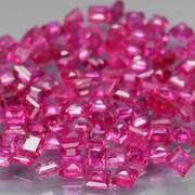 Thai pink! 3.35ct 100 piece princess cut Ruby set
