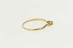 14K Yellow Gold Victorian Diamond Solitaire Gypsy Promise Ring