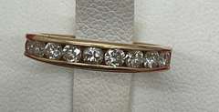 14K YELLOW GOLD AND DIAMOND WEDDING BAND