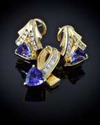 Exquisite Tanzanite and Diamond 14K Suite