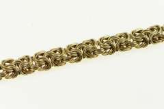 Gold Filled 6.7mm Byzantine Link Woven Fancy Chain Necklace
