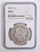 FAIR 2 1921-S Morgan Silver Dollar NGC Lowball Low Ball