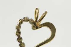 10K Yellow Gold Diamond Classic Heart Love Symbol Pendant