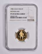 PF69 UCAM 1986 Netherlands Gold Ducat NGC