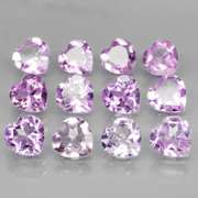 Stunning 8.07ct heart cut real Bolivian Amethyst set