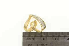 14K Yellow Gold Curvy Heart Love Symbol Romantic Pendant