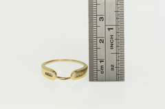 14K Yellow Gold Diamond Classic Vintage Wrap Wedding Band Ring