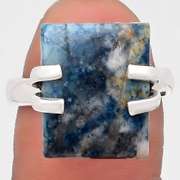 Bold Blue Scheelite size 8 ring