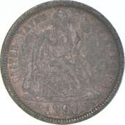 1890 Seated Liberty Dime