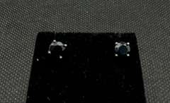 PAIR OF BLACK DIAMOND STUDS SET INTO 14K BLACK GOLD