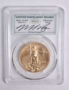 SP70 2018-W (2021) $50 Gold Eagle 1oz Mint Hoard Reagan Ser. Sign PCGS
