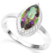 1.59 CT MYSTIC GEMSTONE SILVER RING
