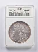 MS61 1900 Morgan Silver Dollar DBL DIE REV VAM-11 ANACS