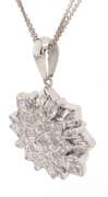 2.60ctw Diamond Snowflake Pendant Necklace in 18K