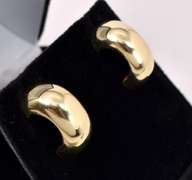 Divine J Hoop Earrings in Yellow Gold