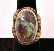 Delightful Vintage 14.21CTS Turquoise Ring in Sterling Silver