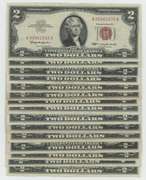 15 Much Nicer mixed 1953 & 1963 Series $2 Red Seal Notes