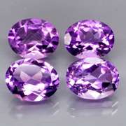 Glittering 8.56ct 10x8mm real Bolivian Amethyst set