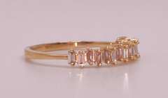 18KT SOLID YELLOW GOLD & DIAMOND BAND RING