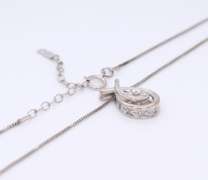 925 Sterling Silver approximate 0.4ctw Diamond Loop Pendant on Chain