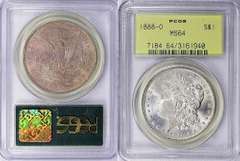 Superb BU 1888O Morgan PCGS MS 64 IN OGH W/Great Reverse Toning!!