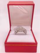 Stunning 18kt Solid White Gold & Diamond Band Ring