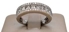 STUNNING 14KT SOLID WHITE GOLD & 1.50 CARAT DIAMOND ETERNITY BAND RING