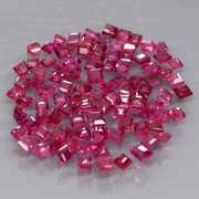 Premium 3.12ct 100 piece princess cut Ruby set