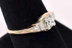 Vintage  Approx. 0.40CTW Diamond Ring In Yellow Gold