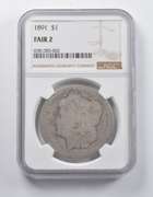 FAIR 2 1891 Morgan Silver Dollar NGC