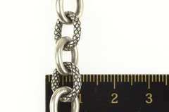 Sterling Silver Designer Ornate Cable Link Toggle Chain Necklace